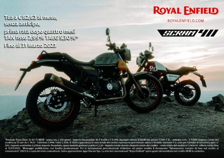 Royal Enfield SCRAM Tasso easy New Generation Motors Salerno